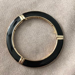 Two sided black and cream bangle
